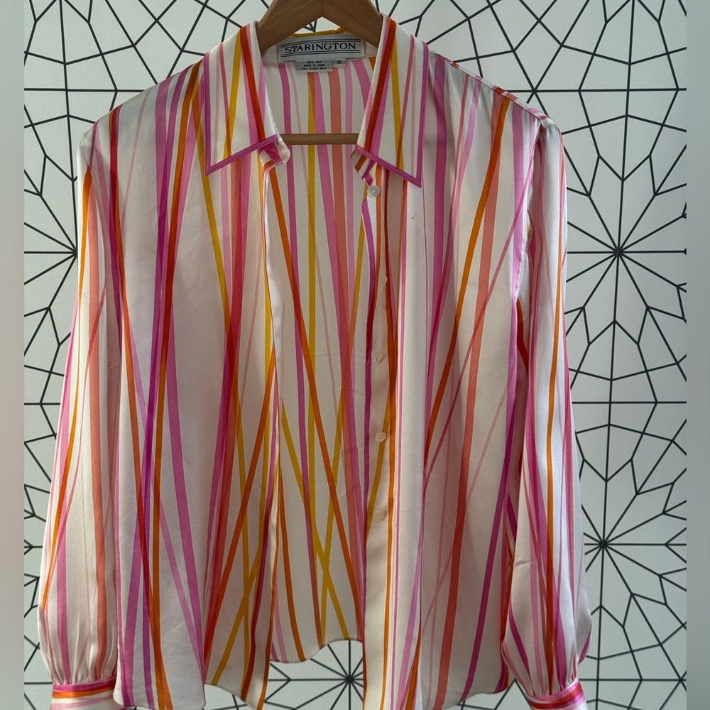 VINTAGE Starington 100% Silk Blouse